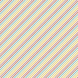 Cream/Multi - Diagonal Stripes